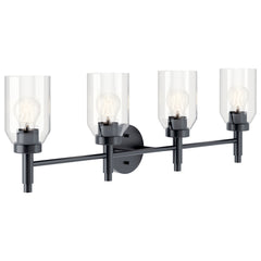 KICHLER Kichler 55186BK Madden 4 light 34 inch wall mount bath light 75w