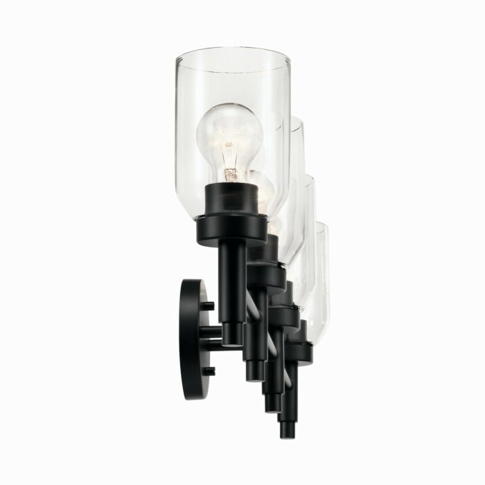 KICHLER Kichler 55186BK Madden 4 light 34 inch wall mount bath light 75w