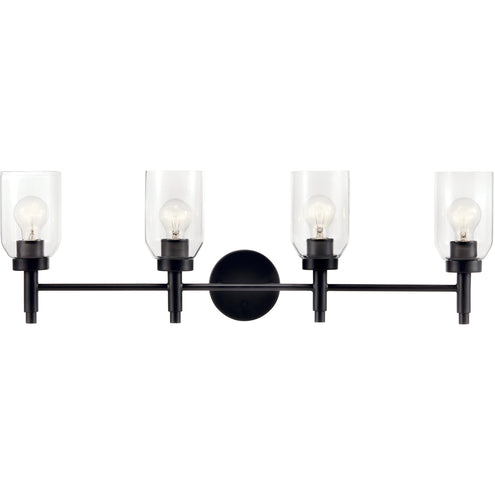 KICHLER Kichler 55186BK Madden 4 light 34 inch wall mount bath light 75w