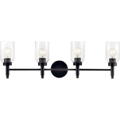 KICHLER Kichler 55186BK Madden 4 light 34 inch wall mount bath light 75w