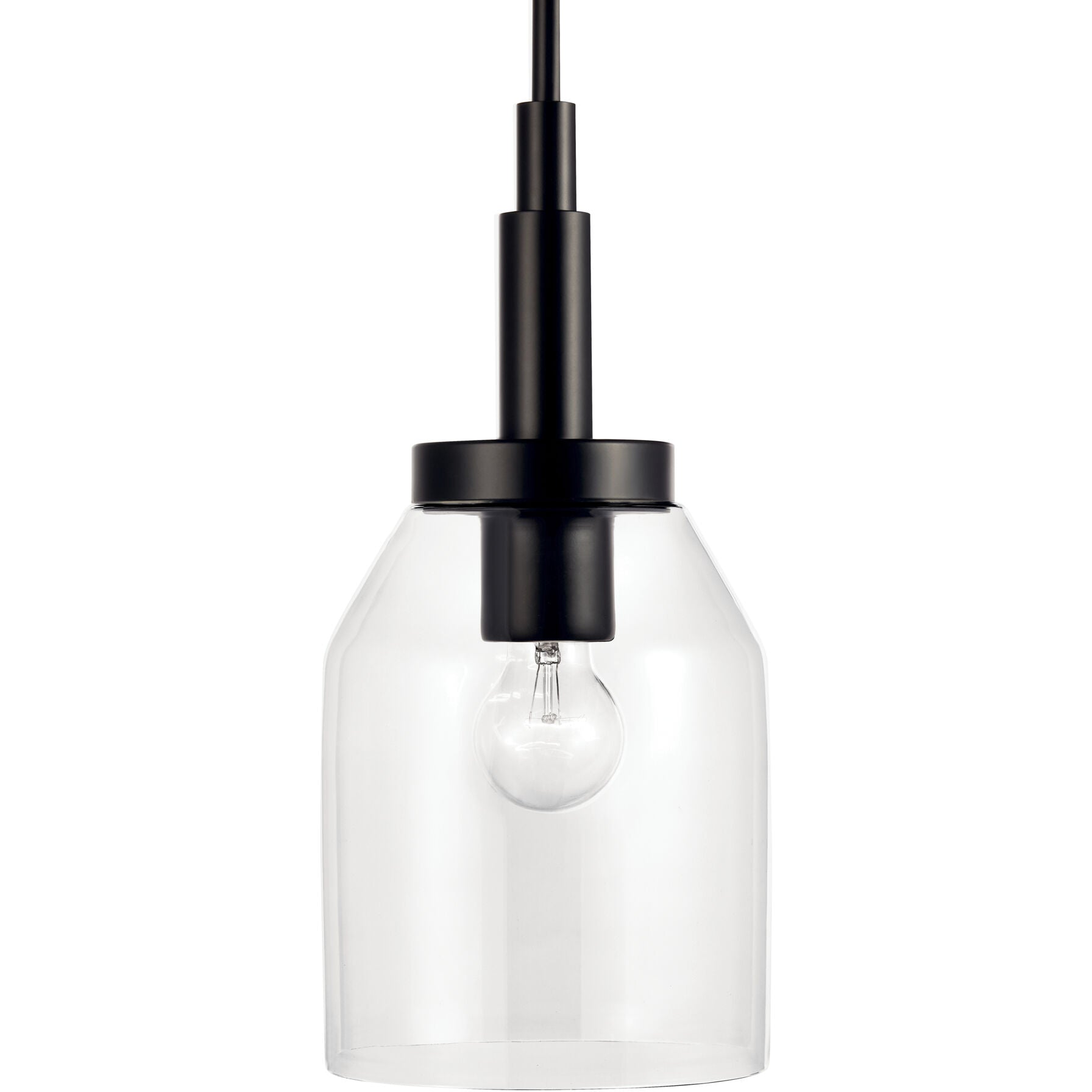 KICHLER Kichler 52725BK Madden 1 Light Small Pendant 75 Watts 7 Inch W 15 Inch H