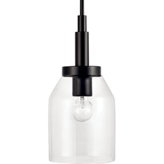 KICHLER Kichler 52725BK Madden 1 Light Small Pendant 75 Watts 7 Inch W 15 Inch H