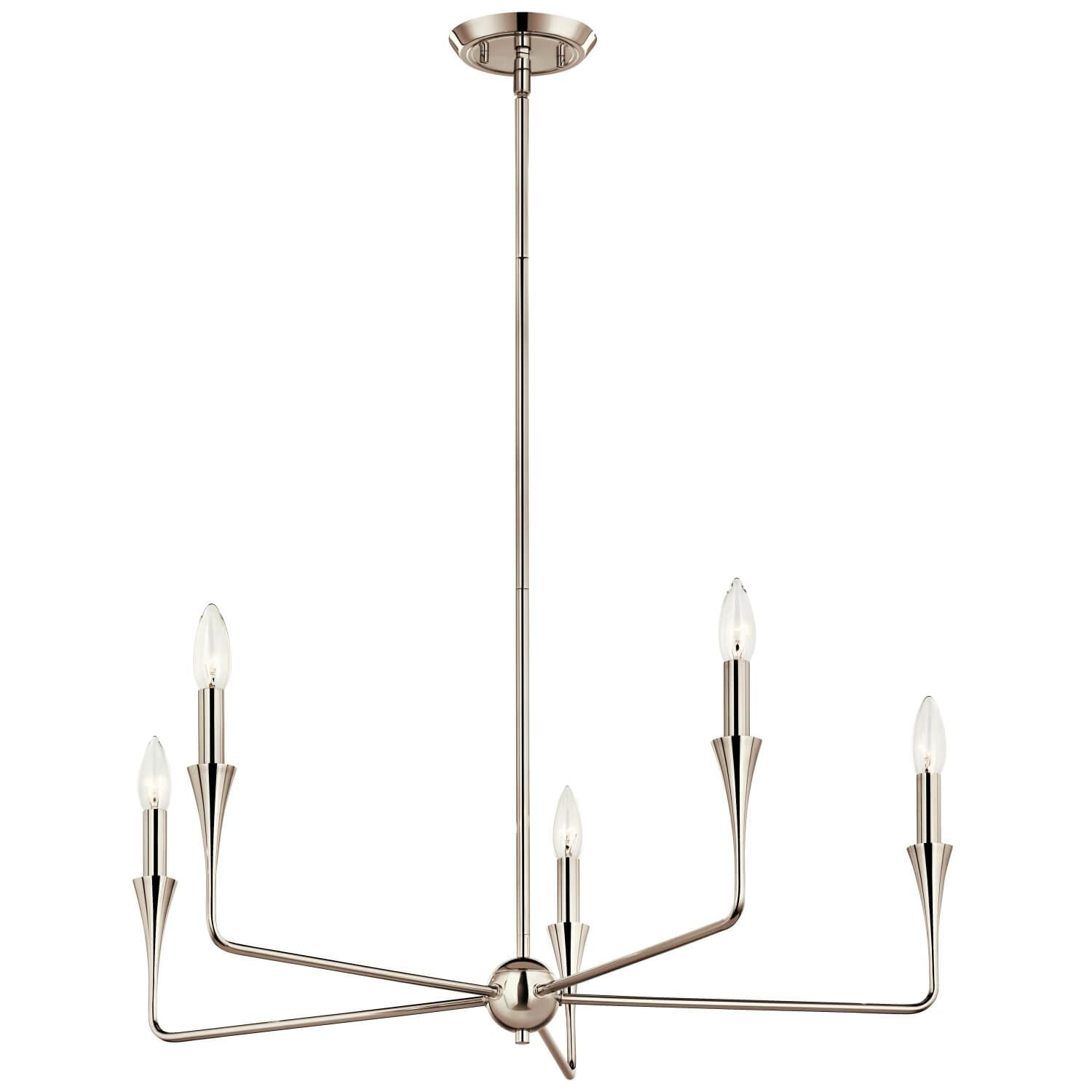 KICHLER Kichler 52689PN Alvaro 5 light chandelier ceiling light 300w 30 inch