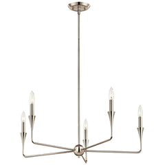 KICHLER Kichler 52689PN Alvaro 5 light chandelier ceiling light 300w 30 inch