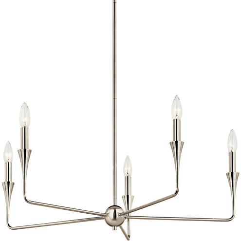 KICHLER Kichler 52689PN Alvaro 5 light chandelier ceiling light 300w 30 inch