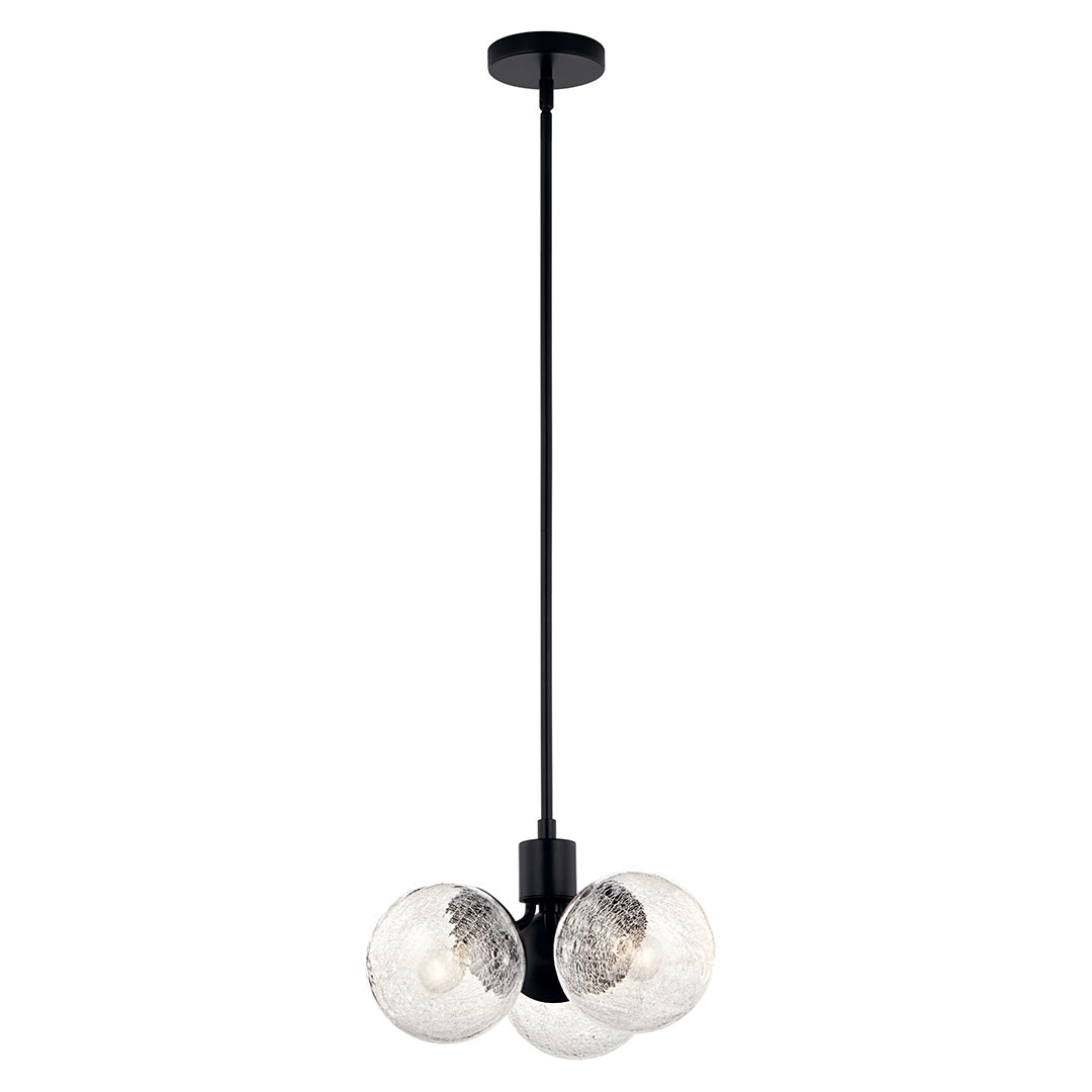 KICHLER Kichler 52700BK Silvarious 16.5 inch 3 light pendant 40W angled ceiling compatible