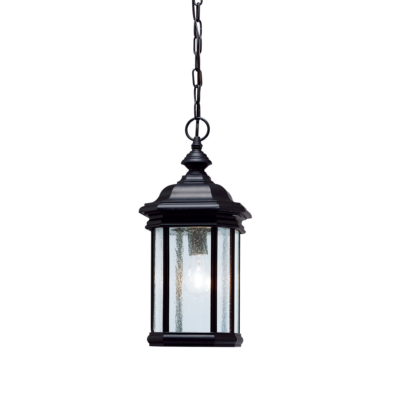 KICHLER Kichler 9810BK Kirkwood 1 light pendant 150W 18 inch high 8.5 inch square