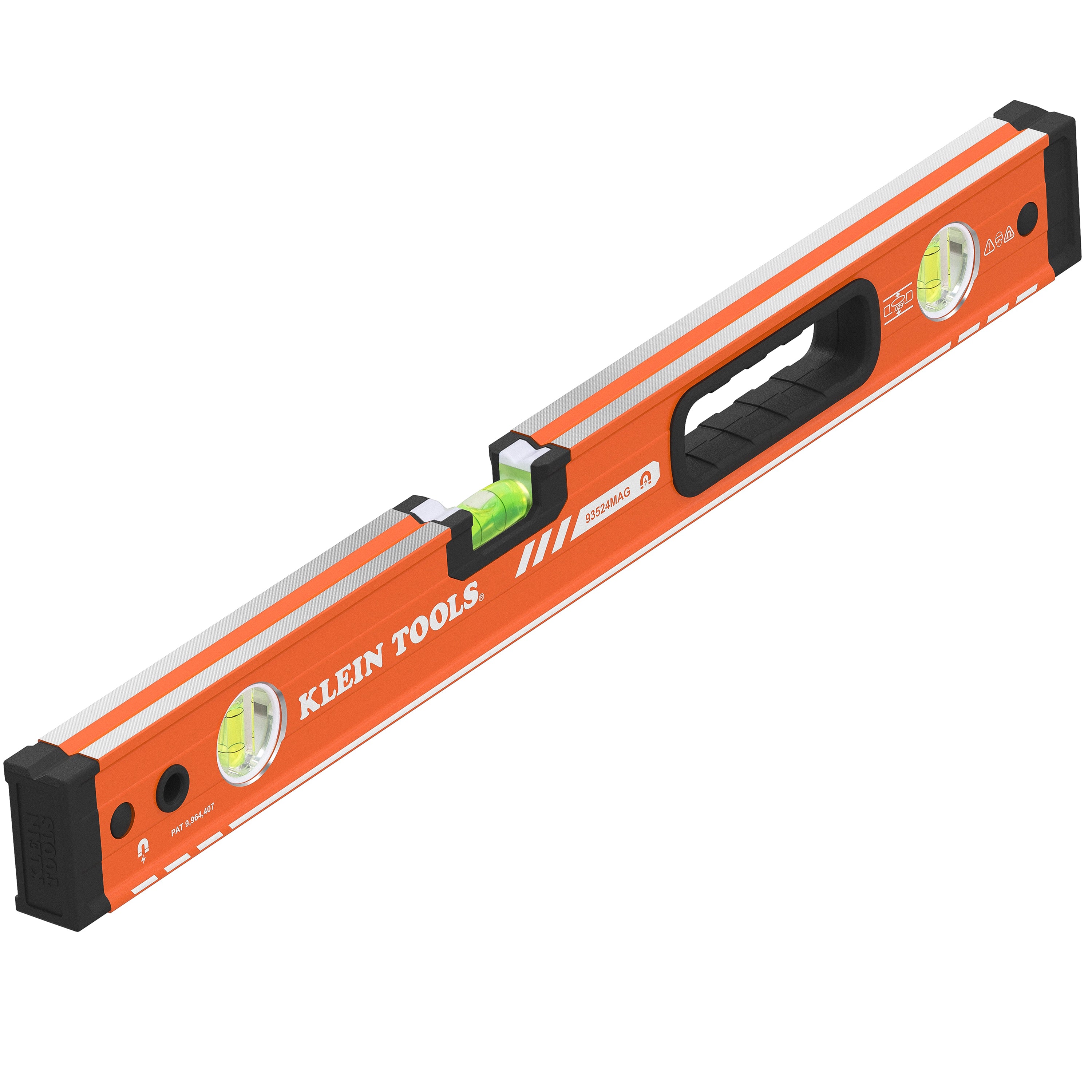 KLEIN TOOLS Klein Tools 93524MAG Magnetic Box Beam Level 3 Vial 24-Inch