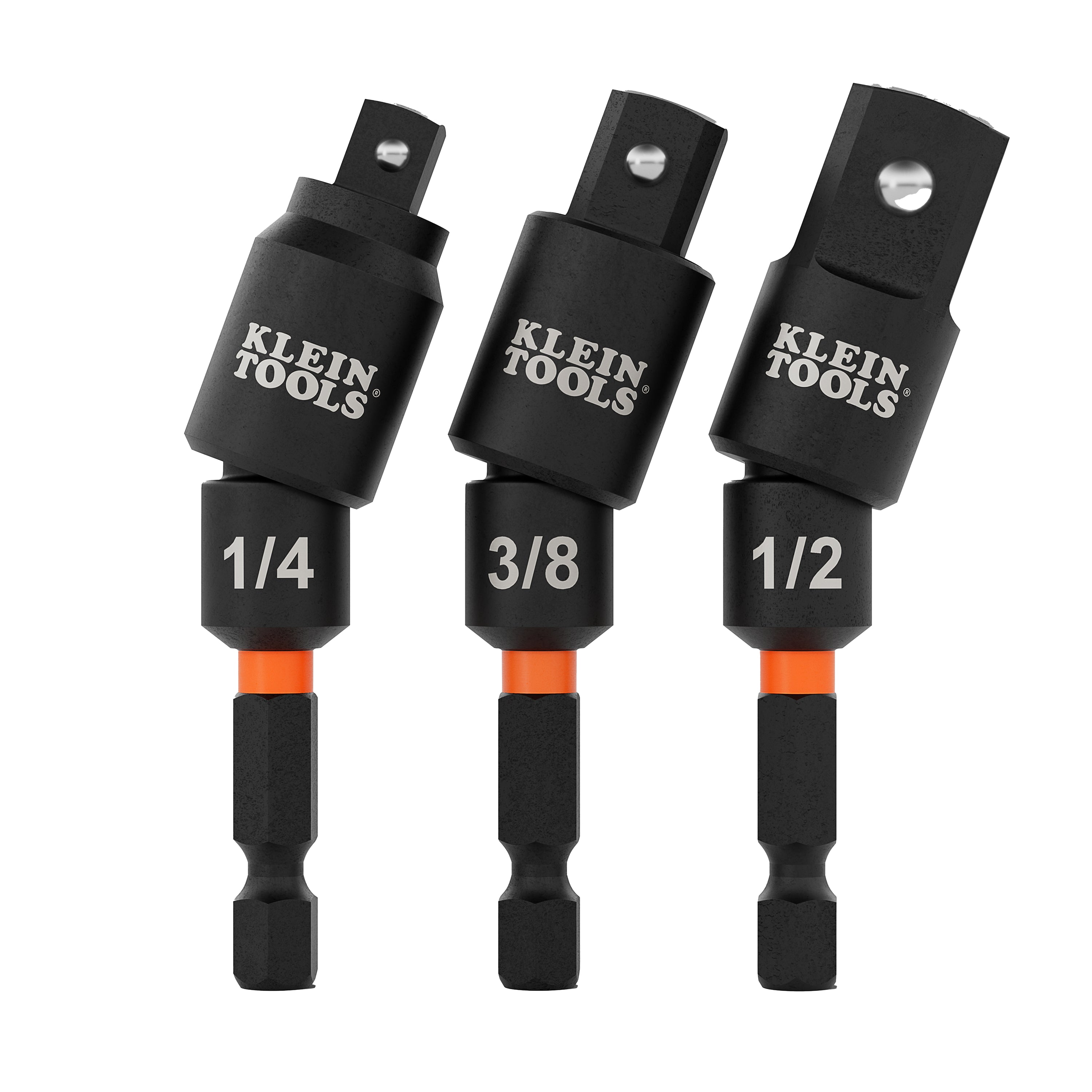 KLEIN TOOLS Klein Tools 65813SW Swivel Impact Driver Socket Adapter Set 3-Piece