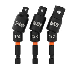 KLEIN TOOLS Klein Tools 65813SW Swivel Impact Driver Socket Adapter Set 3-Piece