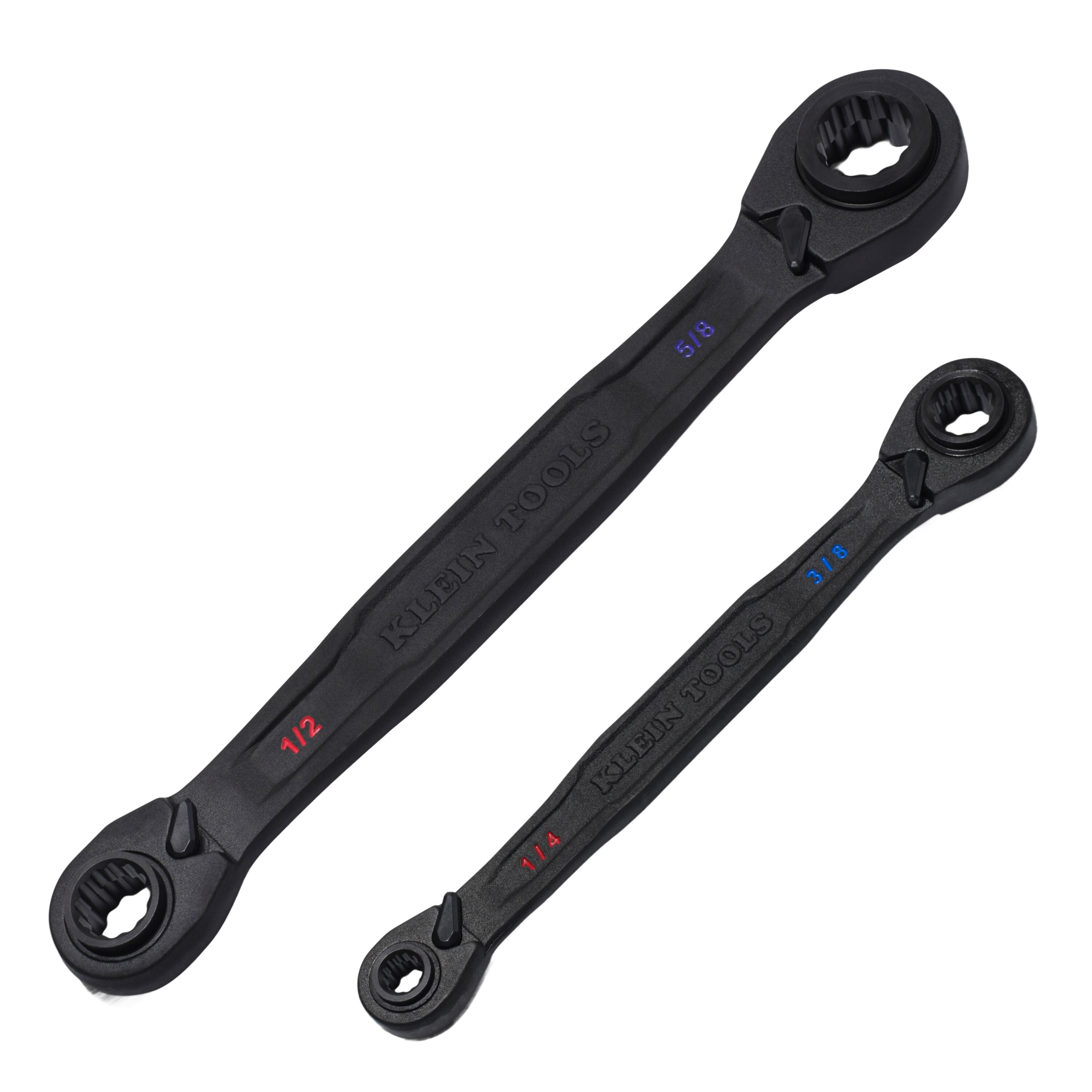 KLEIN TOOLS Klein Tools 68216 4-in-1 Ratcheting Wrench Set, 2 Pc SAE
