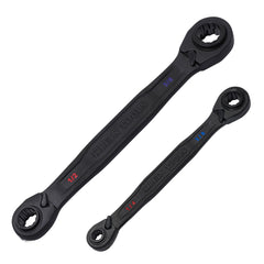 KLEIN TOOLS Klein Tools 68216 4-in-1 Ratcheting Wrench Set, 2 Pc SAE