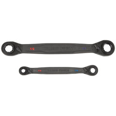 KLEIN TOOLS Klein Tools 68216 4-in-1 Ratcheting Wrench Set, 2 Pc SAE