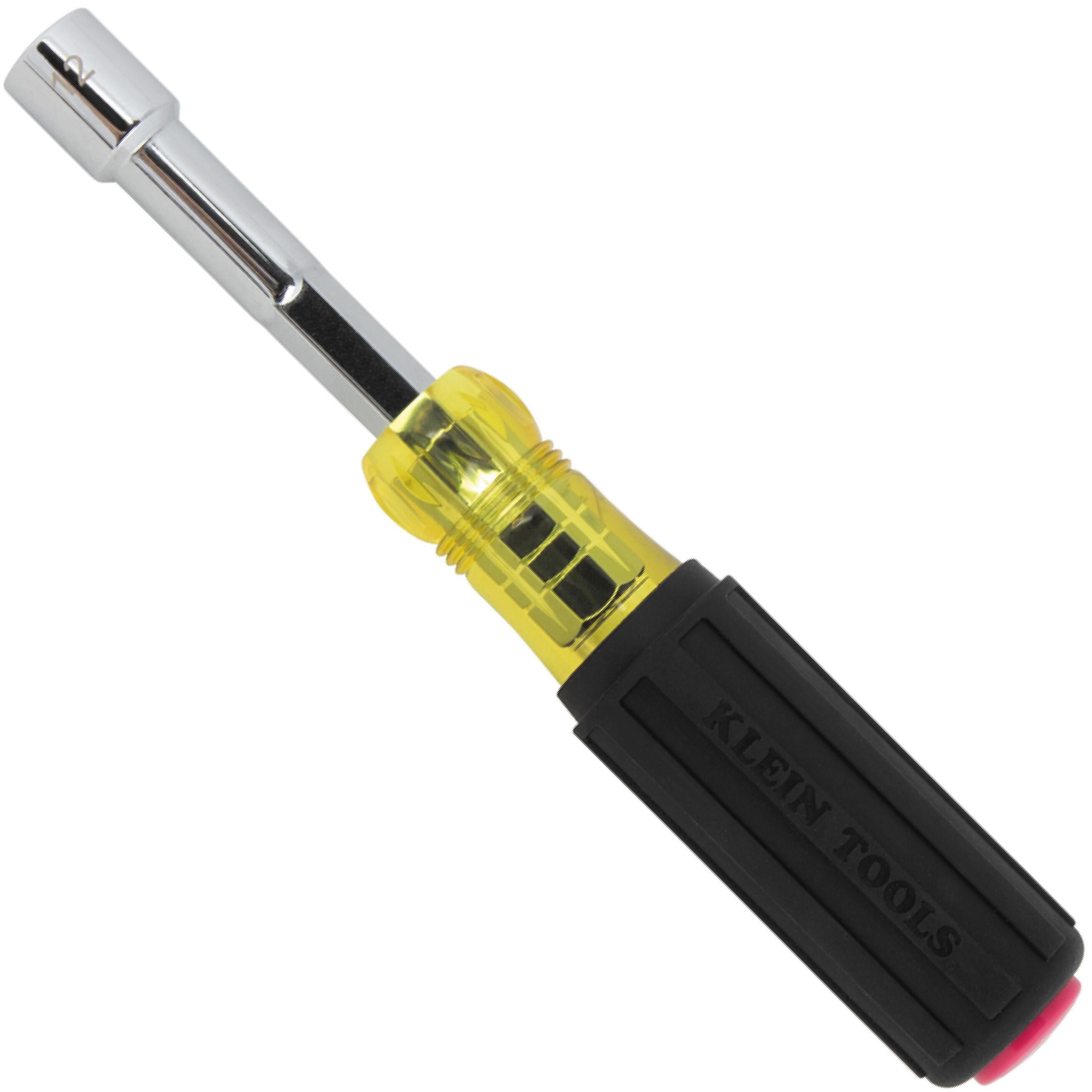 KLEIN TOOLS Klein Tools 65412MAGM Metric Magnetic Color-Coded Nut Driver, Hollow-Shaft, Heavy-Duty 12 mm Hex