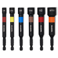 KLEIN TOOLS Klein Tools 32946S Magnetic Power Nut Setters 4-inch shaft 6-piece