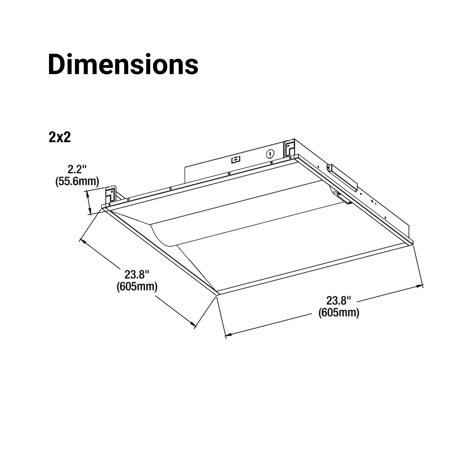 LEDVANCE Ledvance VOLUME6A/S032UNHD8SC7/22U/WH 2x2 LED Troffer 20 | 24 | 28 | 32W