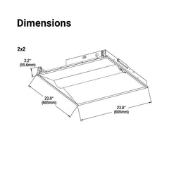 LEDVANCE Ledvance VOLUME6A/S032UNHD8SC7/22U/WH 2x2 LED Troffer 20 | 24 | 28 | 32W