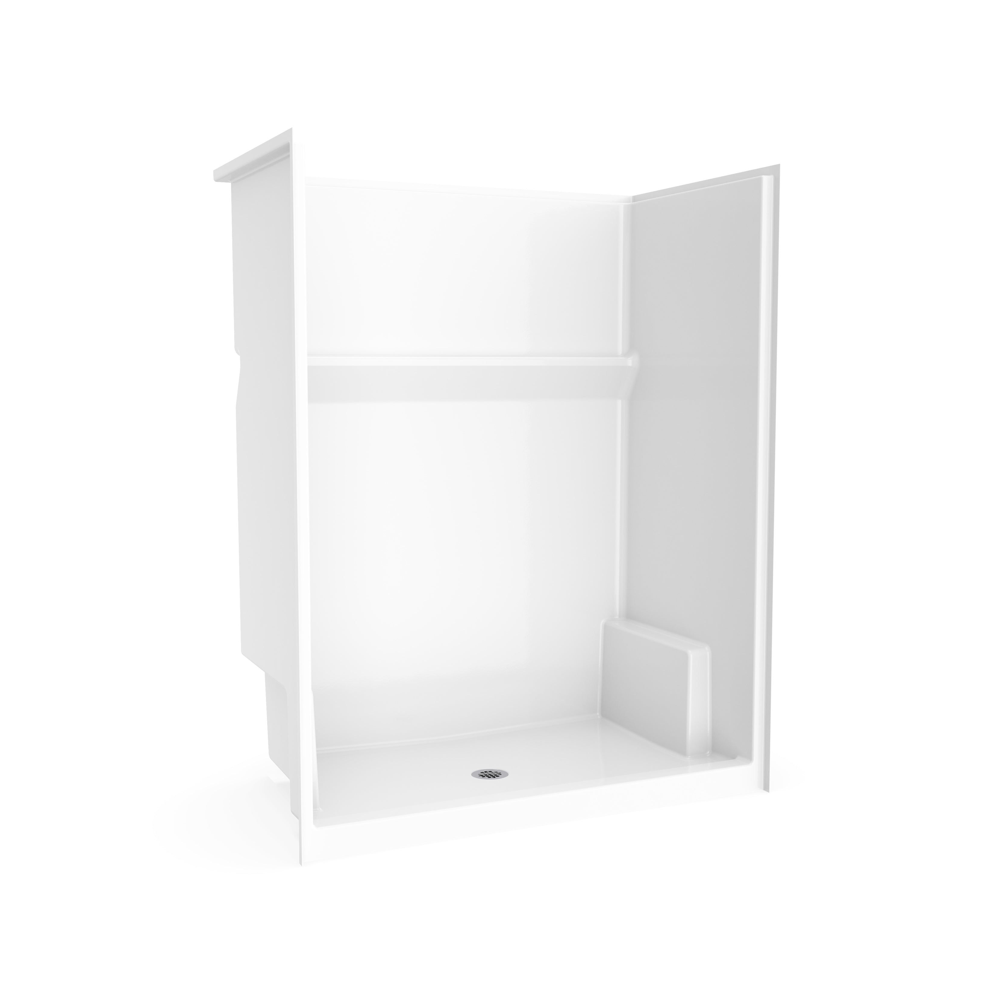 MAAX Maax 107661-000-002-000 Icon SH6034 AcrylX Alcove Center Drain One-Piece Shower 60 x 33 1/2 x 75 1/2 Inches