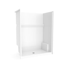 MAAX Maax 107661-000-002-000 Icon SH6034 AcrylX Alcove Center Drain One-Piece Shower 60 x 33 1/2 x 75 1/2 Inches