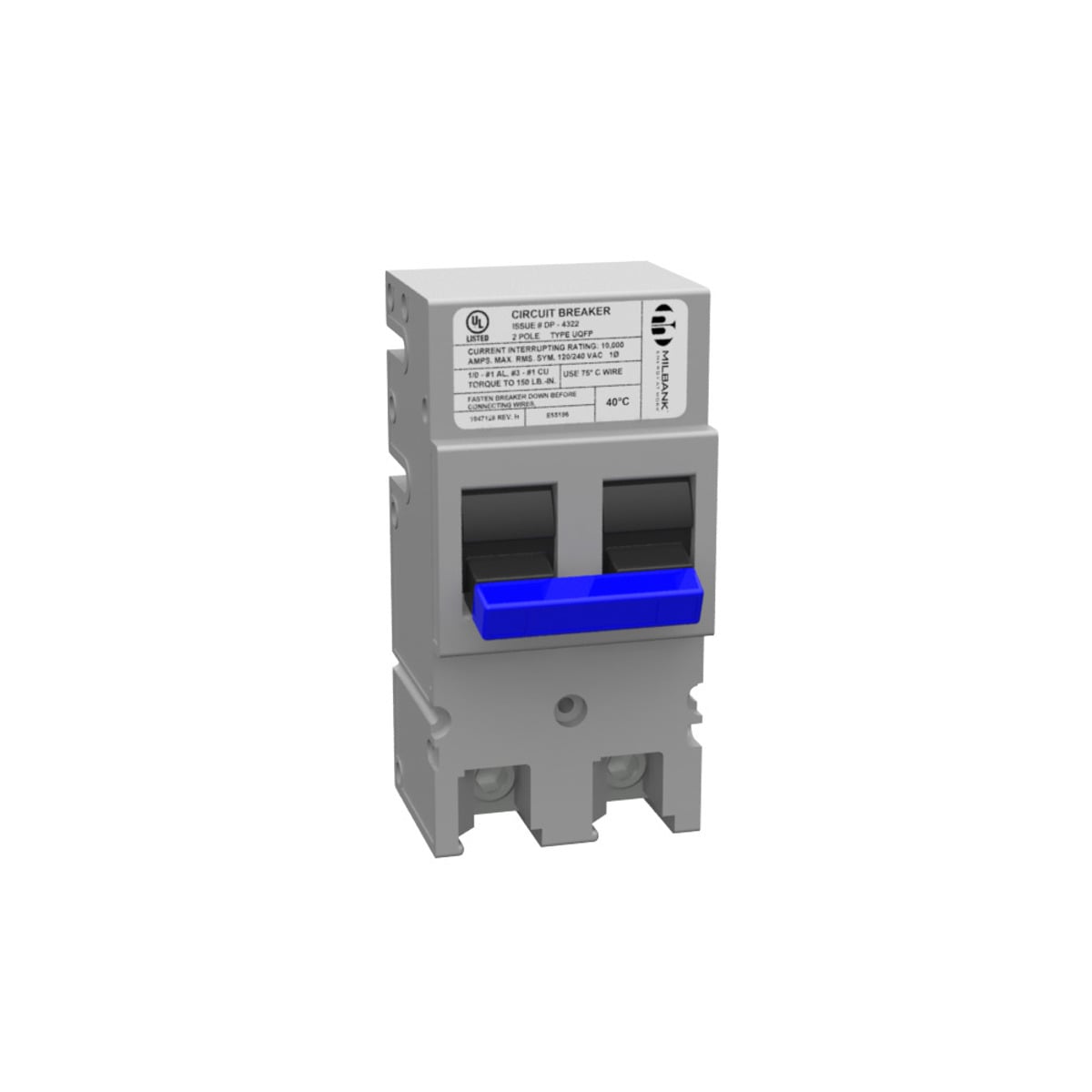MILBANK Milbank UQFPH-200 200 amp 2 pole 240 volt plug-in 22k aic