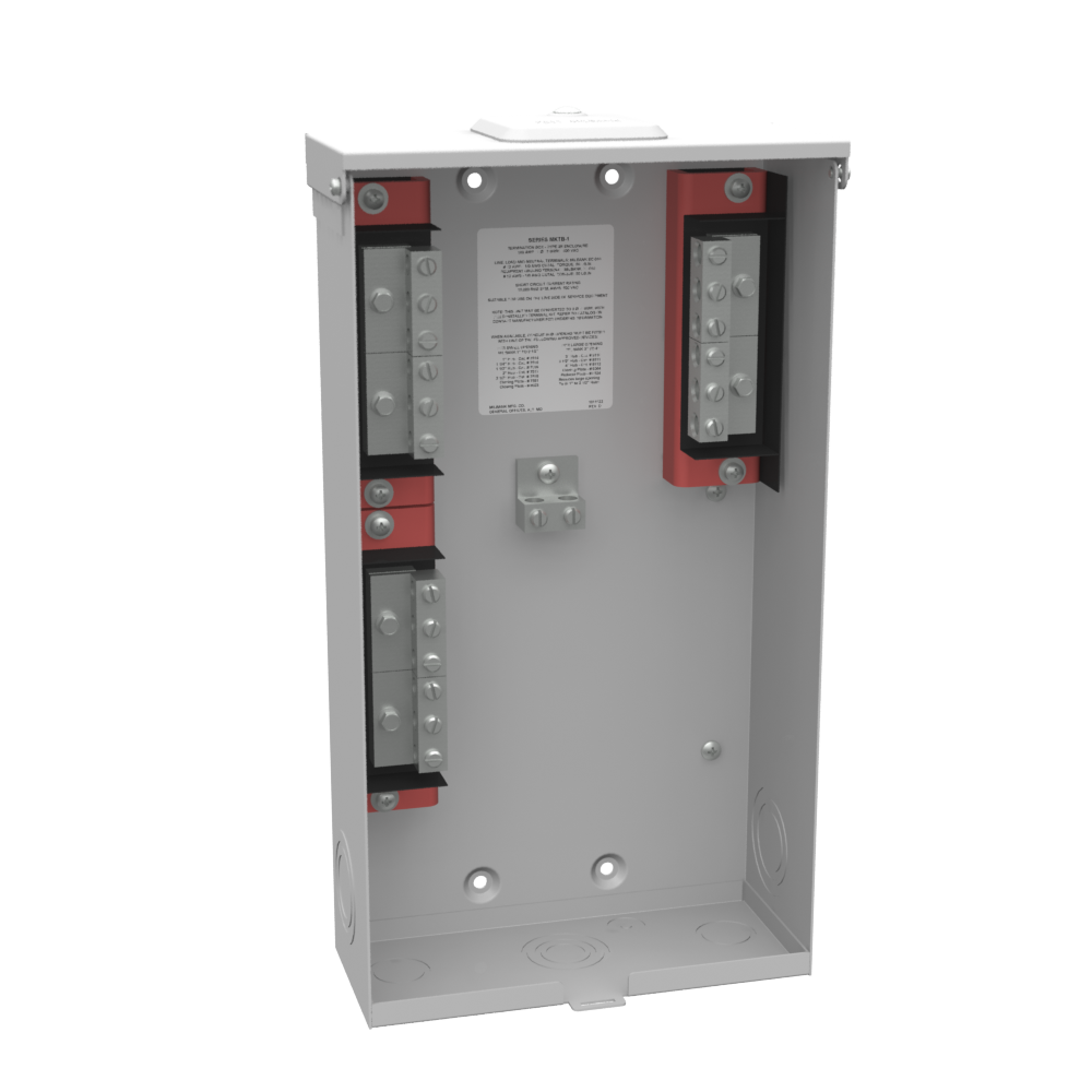 MILBANK Milbank U4544-XL Terminal Box 100A 120/240V 1-Phase 9-13/16 W x 18 H x 4-1/8 in. D NEMA 3R