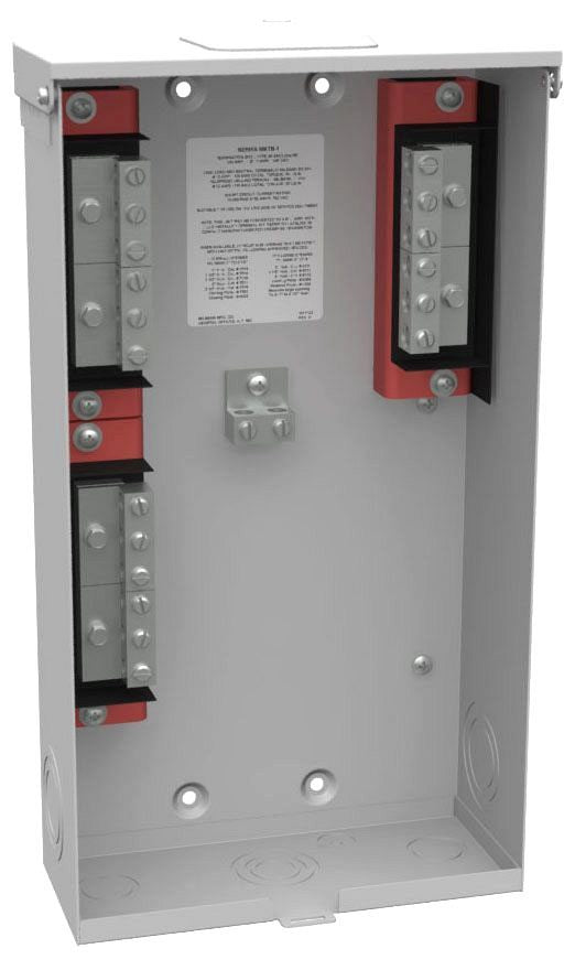 MILBANK Milbank U4544-XL Terminal Box 100A 120/240V 1-Phase 9-13/16 W x 18 H x 4-1/8 in. D NEMA 3R