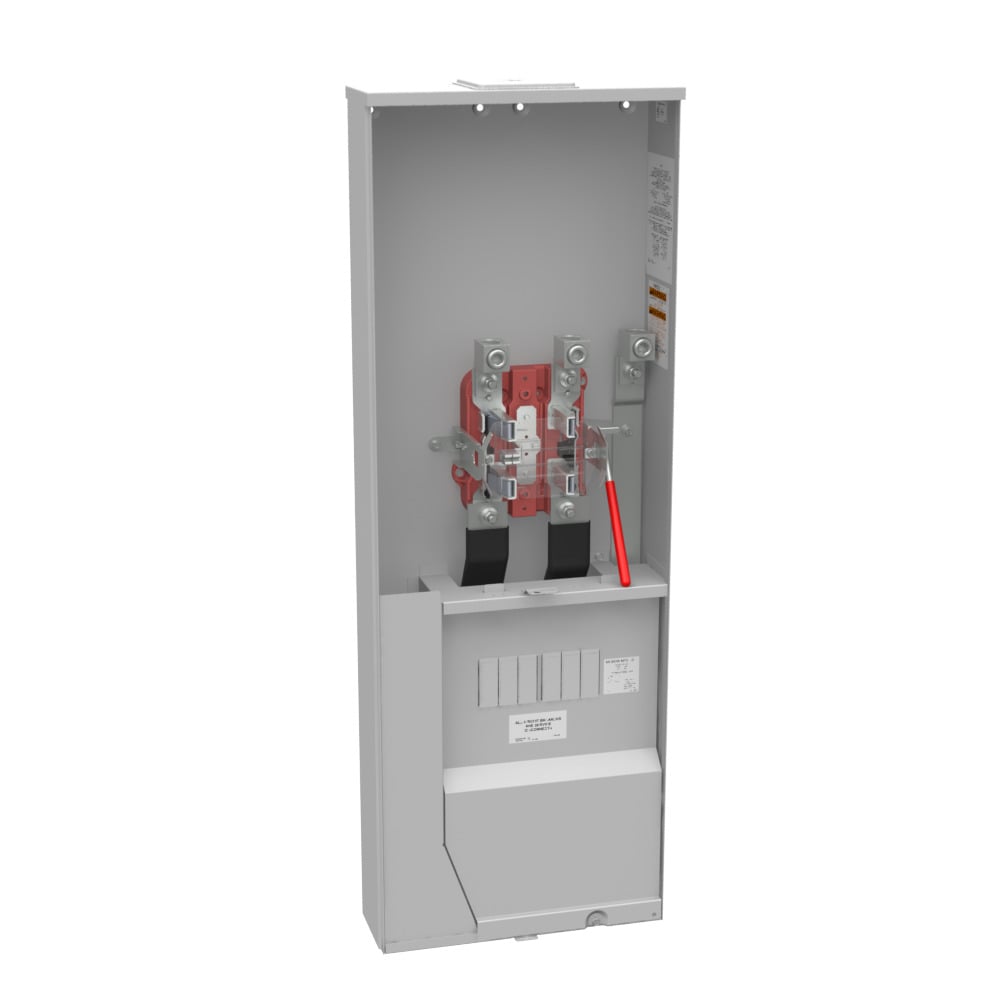MILBANK Milbank U5059-X-5T9-K3L single position meter socket with main breaker 320 amp 1 phase 5 term ringless lever OH UG 240V