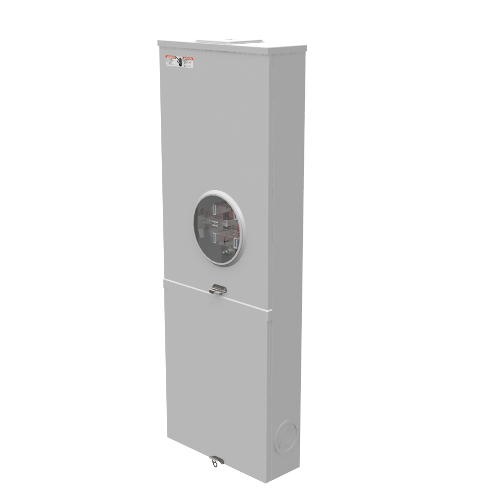 MILBANK Milbank U5059-X-5T9-K3L single position meter socket with main breaker 320 amp 1 phase 5 term ringless lever OH UG 240V