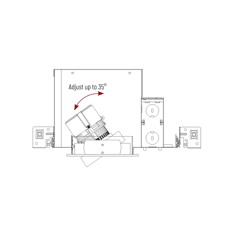 NORA LIGHTING Nora Lighting NSIC-4LMRAT 4 inch max adjustability LED dedicated ICAT housing 35 degree