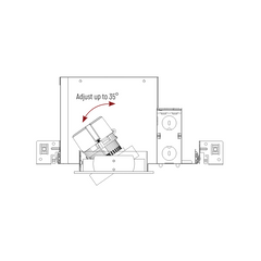 NORA LIGHTING Nora Lighting NSIC-4LMRAT 4 inch max adjustability LED dedicated ICAT housing 35 degree
