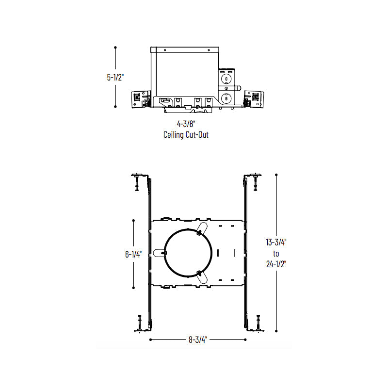 NORA LIGHTING Nora Lighting NSIC-4LMRAT 4 inch max adjustability LED dedicated ICAT housing 35 degree