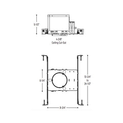 NORA LIGHTING Nora Lighting NSIC-4LMRAT 4 inch max adjustability LED dedicated ICAT housing 35 degree