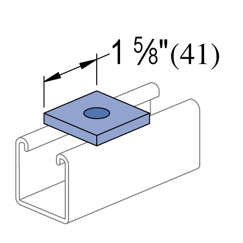 POWER-STRUT Power-Strut P1062 EG strut fitting square washer 5/16 inch