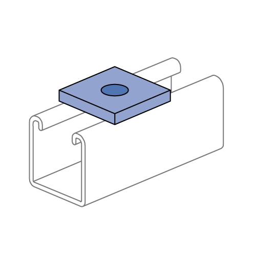 POWER-STRUT Power-Strut P1062 EG strut fitting square washer 5/16 inch