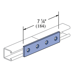POWER-STRUT Power-Strut P1067 EG 4-hole flat plate fitting 7-1/4 inchesx 1/4 inchesx 1-5/8 inches