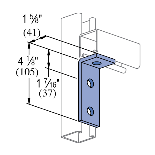 POWER-STRUT Power-Strut P1326 EG 3 hole, 90 degree fitting