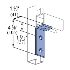 POWER-STRUT Power-Strut P1326 EG 3 hole, 90 degree fitting