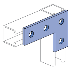 POWER-STRUT Power-Strut P1380A SS 4 Hole, Flat Plate Fitting