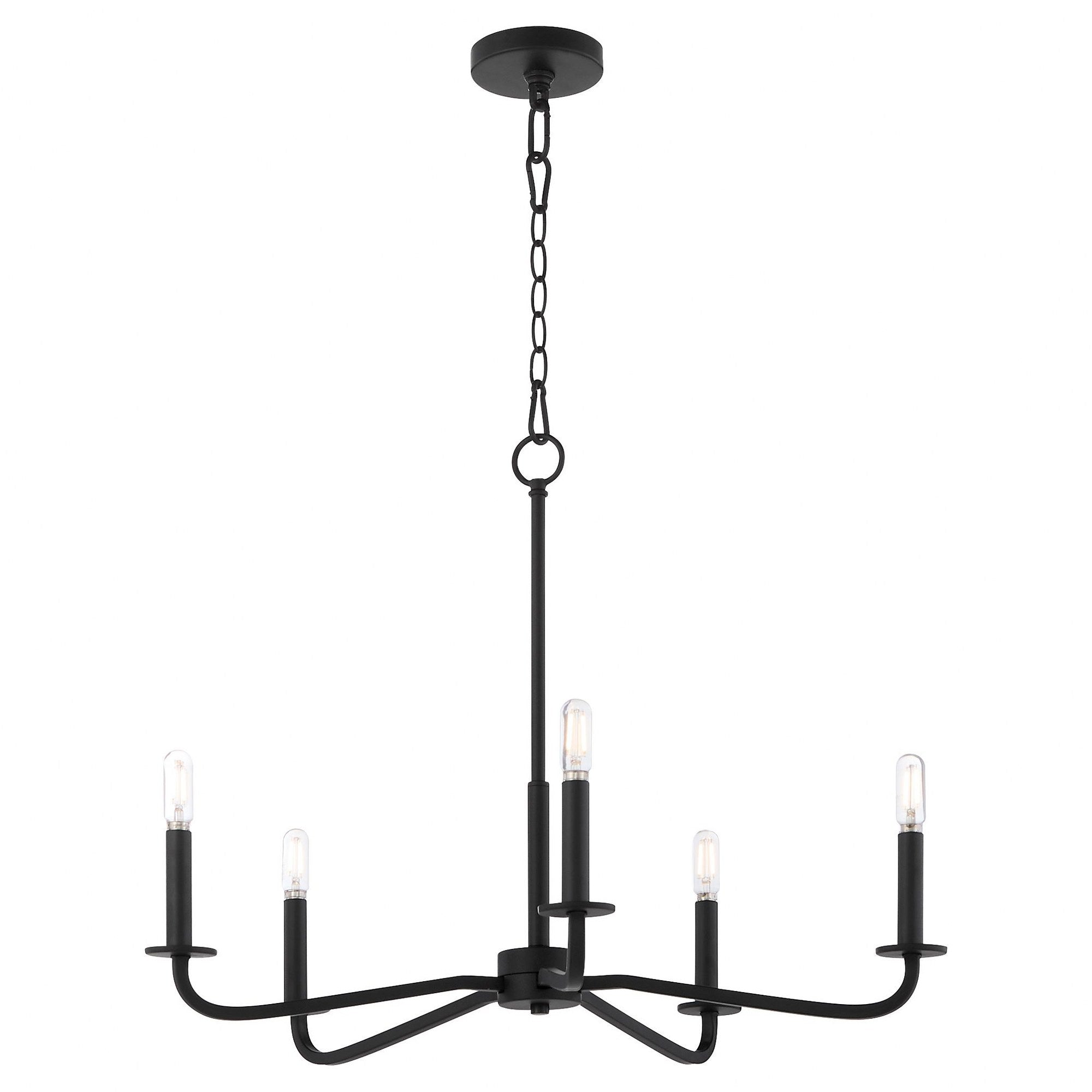 QUORUM INTERNATIONAL Quorum International 6307-5-59 Rutherford Modern Chandelier Light 5 x 60W 24.5 inch wide 20.75 inch tall