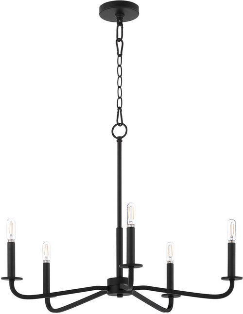 QUORUM INTERNATIONAL Quorum International 6307-5-59 Rutherford Modern Chandelier Light 5 x 60W 24.5 inch wide 20.75 inch tall