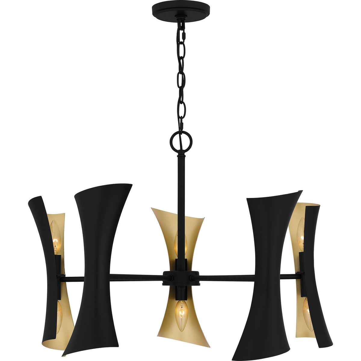 QUOIZEL Quoizel MYL5027MBK Myla Chandelier 10 Light 60W 27.25 Inch