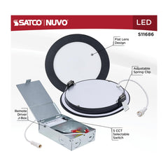 SATCO Satco S11686 11 watt LED direct wire performer series downlight 6 inch