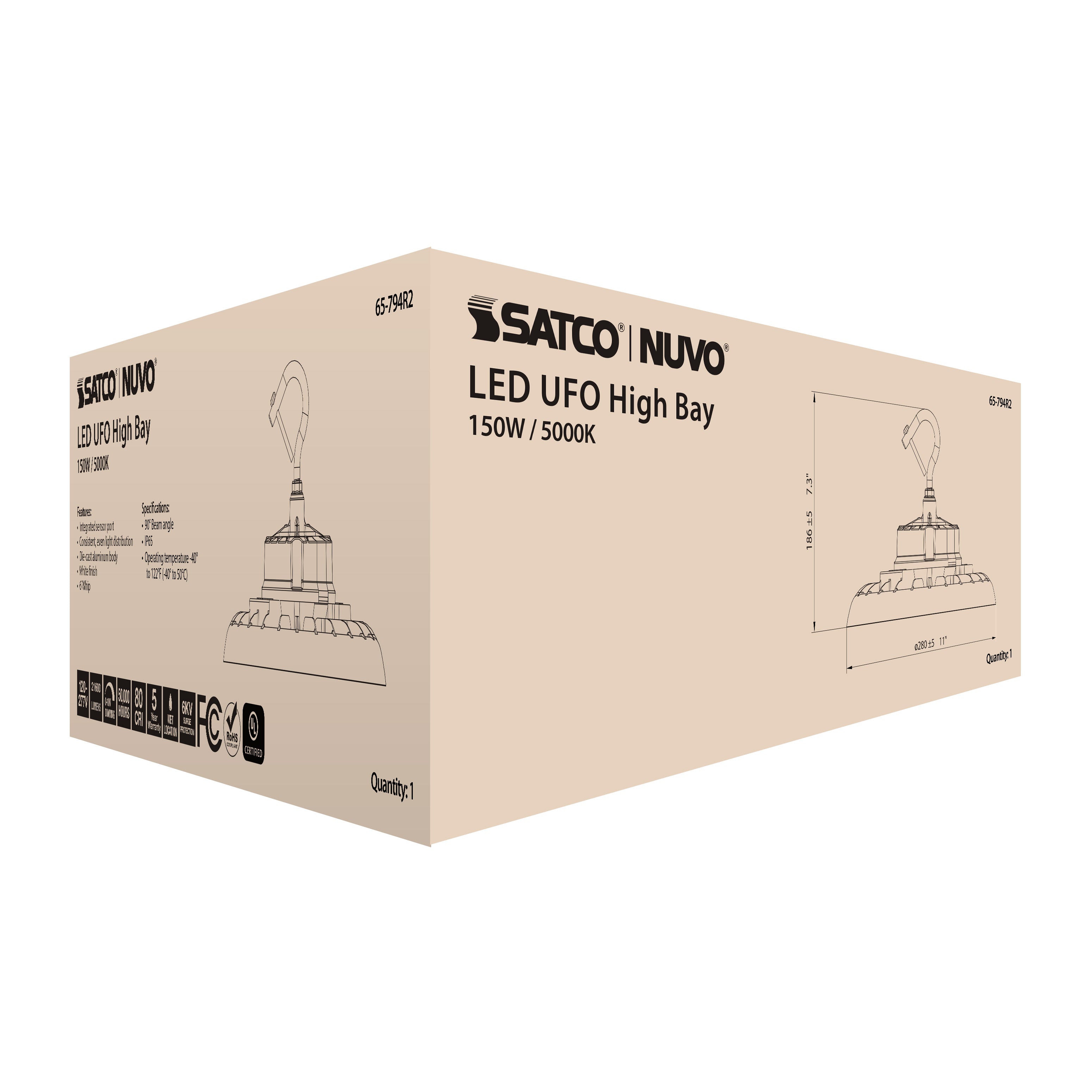 SATCO Satco 65-794R2 LED UFO Highbay 150W 5000K