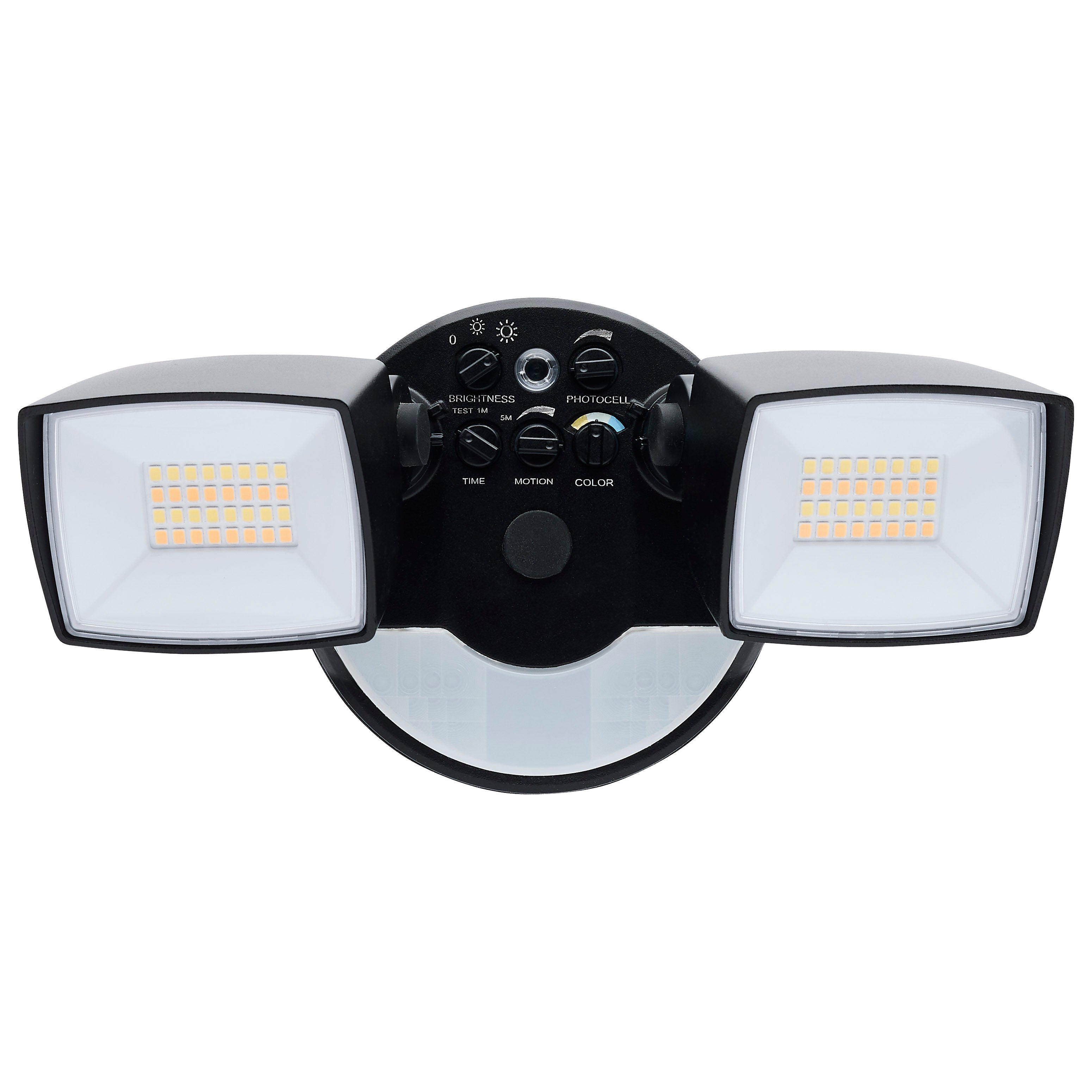 SATCO Satco 65-998 LED Security Light with Nightlight PIR Sensor Dual Head Field Selectable 17W/25W 103 Degree