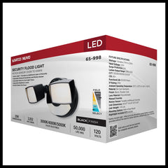SATCO Satco 65-998 LED Security Light with Nightlight PIR Sensor Dual Head Field Selectable 17W/25W 103 Degree