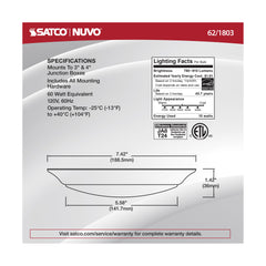 SATCO Satco 62-1803 7 inch LED Disk Light 15W