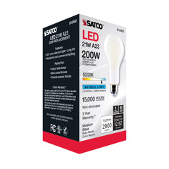 SATCO Satco S12452 A23 LED Lamp 21watt Medium Base