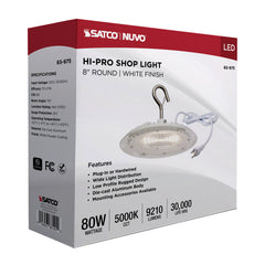 SATCO Satco 65/975 LED UFO Shop Light 80 Watt 8.27IN Diameter 65-975