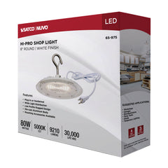 SATCO Satco 65/975 LED UFO Shop Light 80 Watt 8.27IN Diameter 65-975