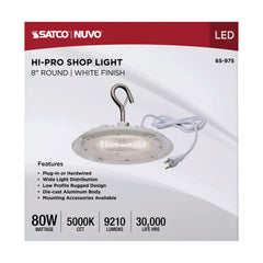 SATCO Satco 65/975 LED UFO Shop Light 80 Watt 8.27IN Diameter 65-975